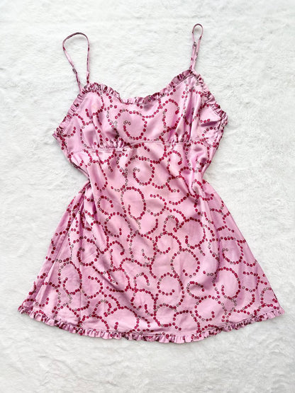 rose bloom martini slip dress