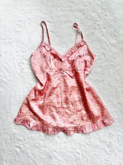 delicate ruffle bow camisole