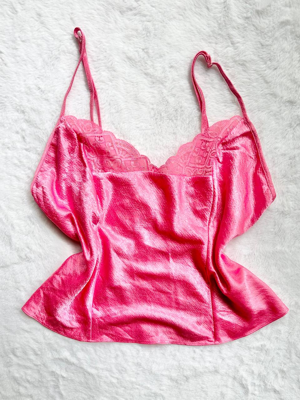 vintage victoria's secret y2k barbie pink lace camisole