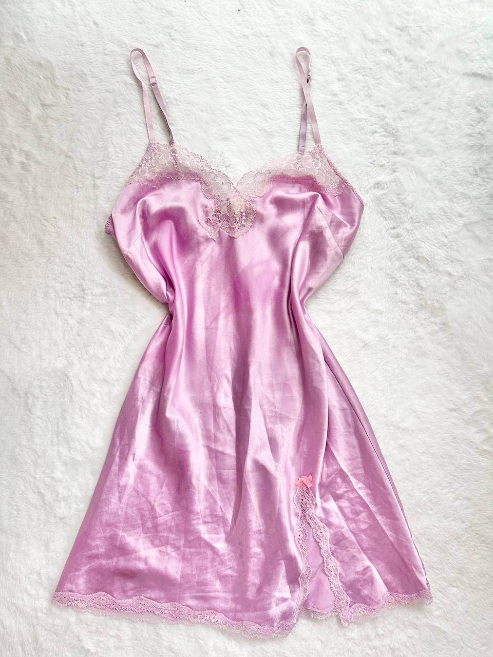 vintage victoria's secret dreamy bejeweled light purple slip dress