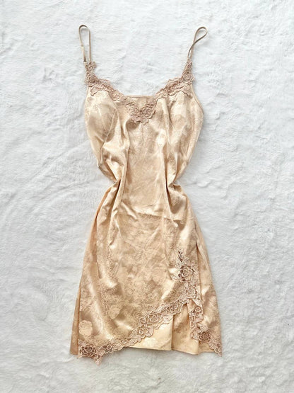 golden hour champagne slip dress