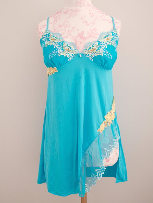 azure mermaid slip