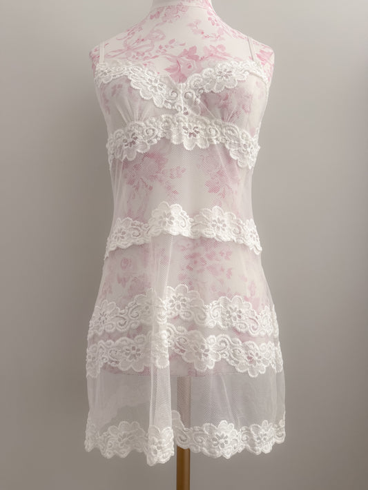 vanilla bean champagne slip dress