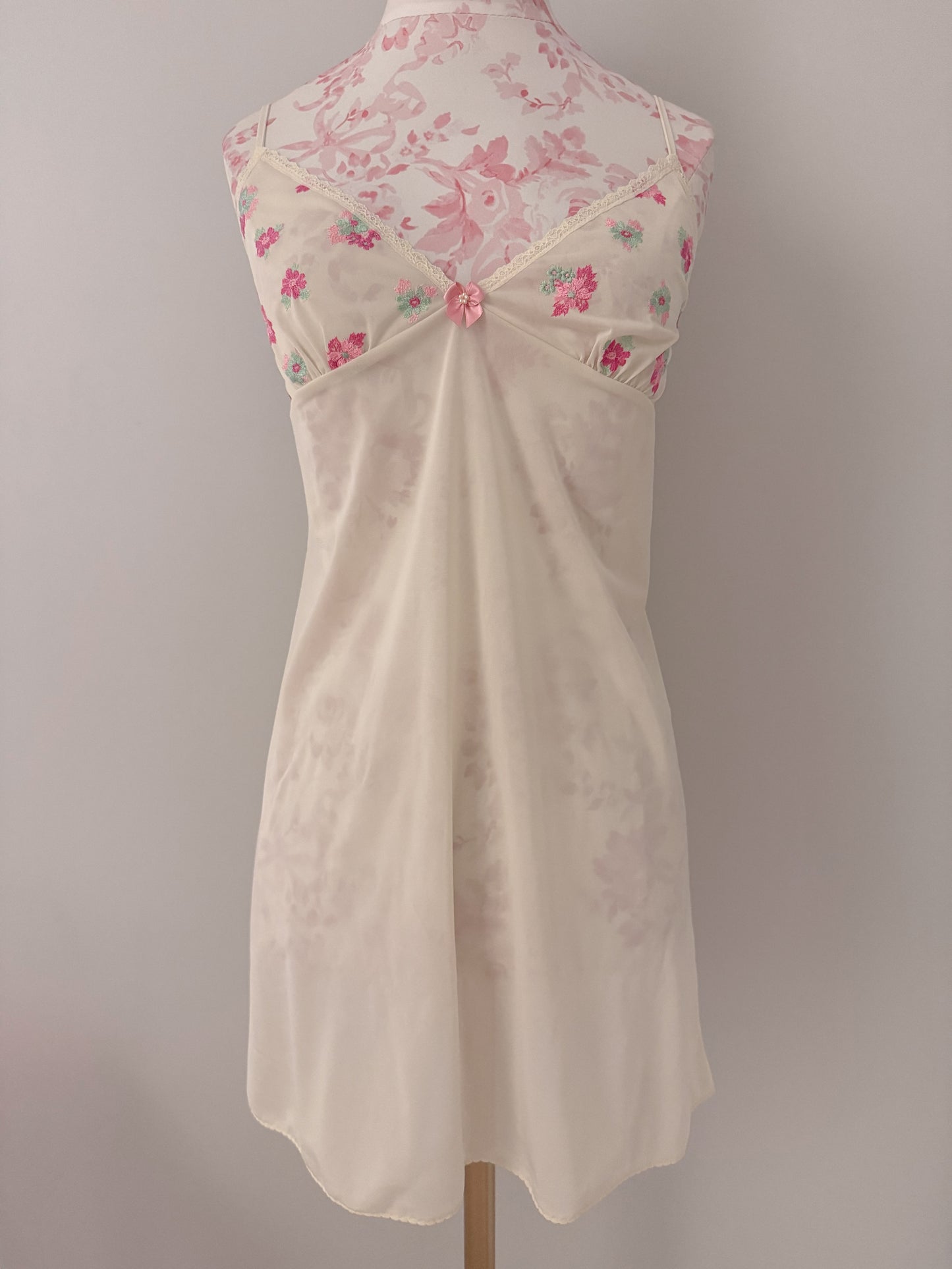 floral blossom champagne cocktail slip dress