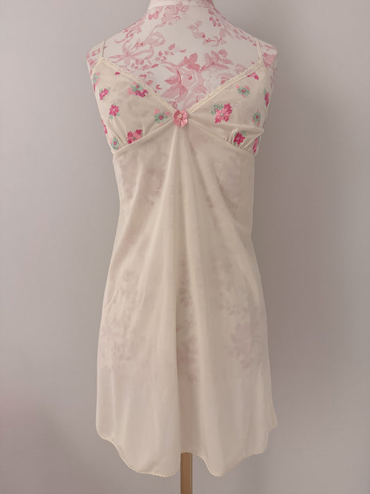 floral blossom champagne cocktail slip dress