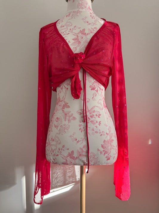 apple rose blush margarita cardigan