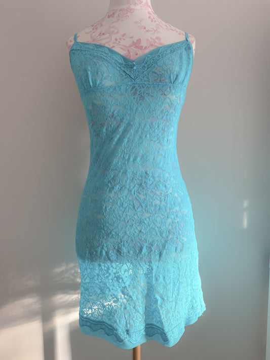 aquamarine melon spritz margarita slip dress