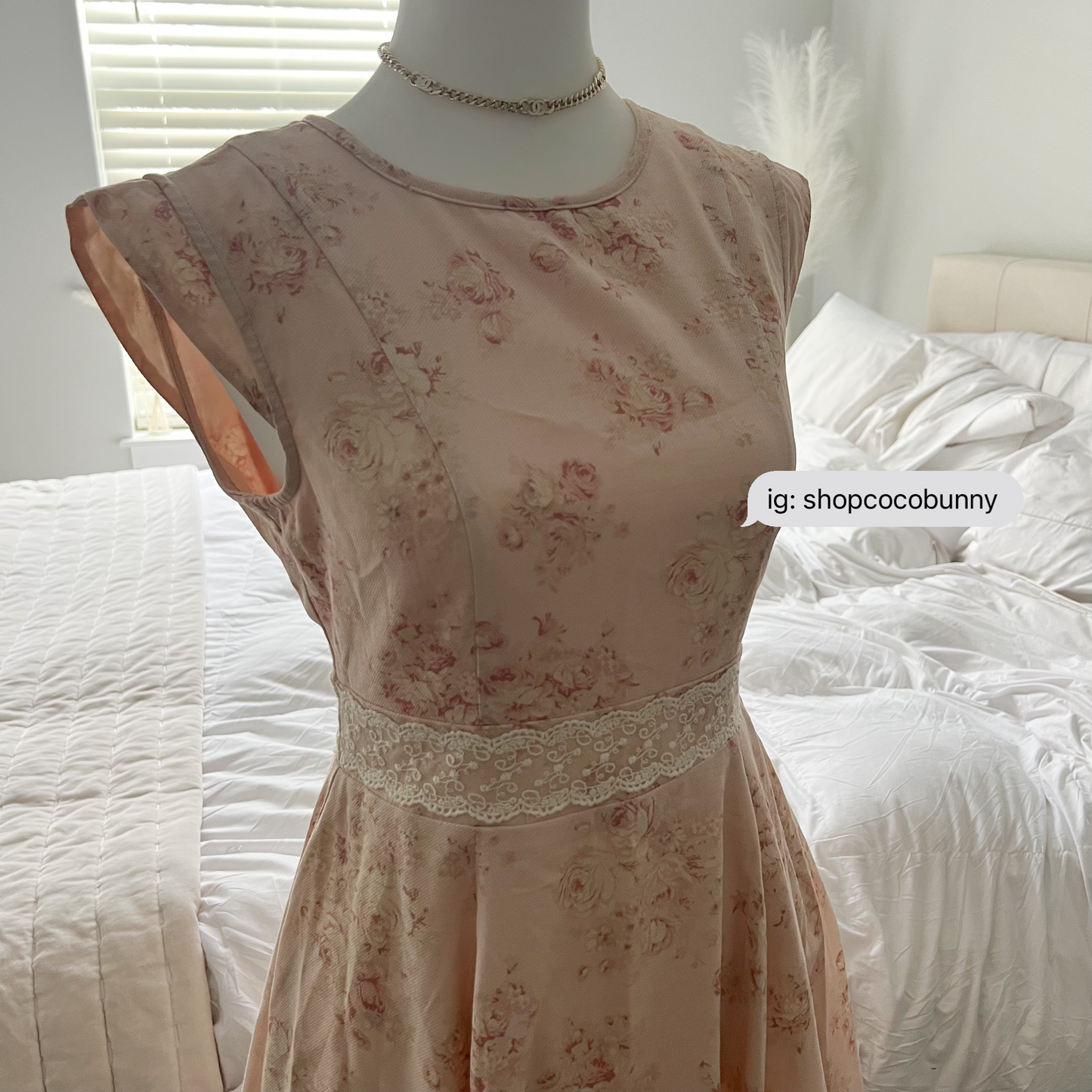 japanese brand pink floral dress