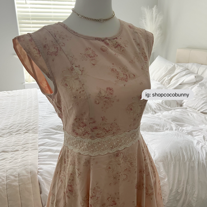 japanese brand pink floral dress