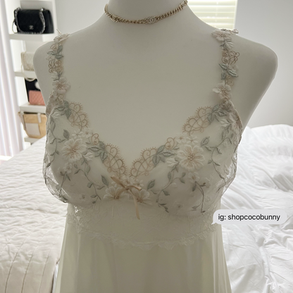 vanilla ice floral embroidery slip dress