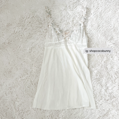 vanilla ice floral embroidery slip dress