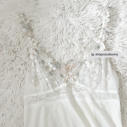 vanilla ice floral embroidery slip dress