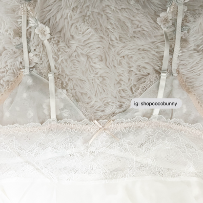 vanilla ice floral embroidery slip dress