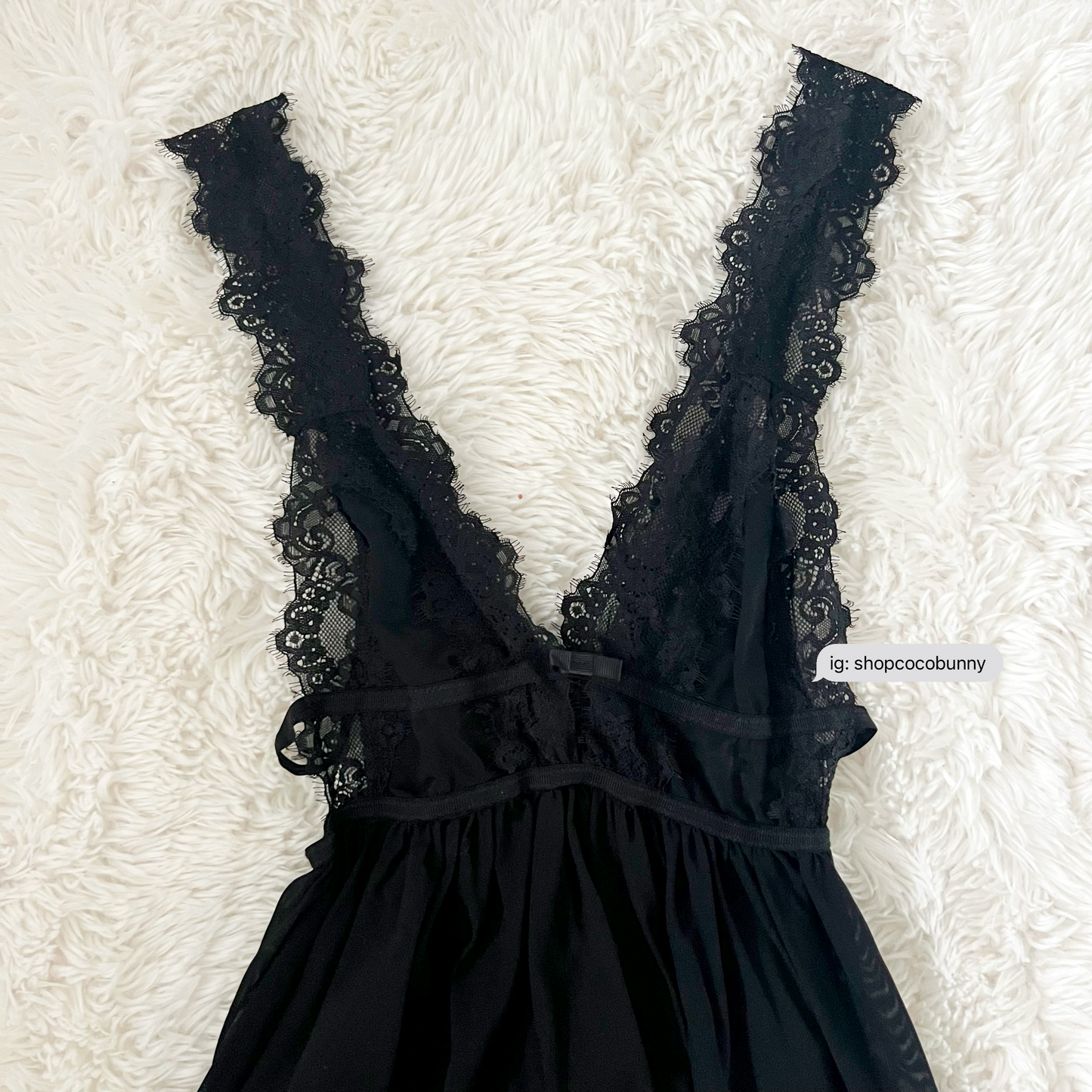 black lace v neckline slip dress