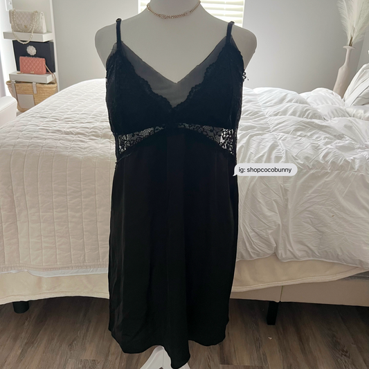 black floral padded bustier slip dress