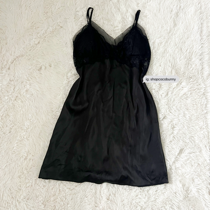 black floral padded bustier slip dress