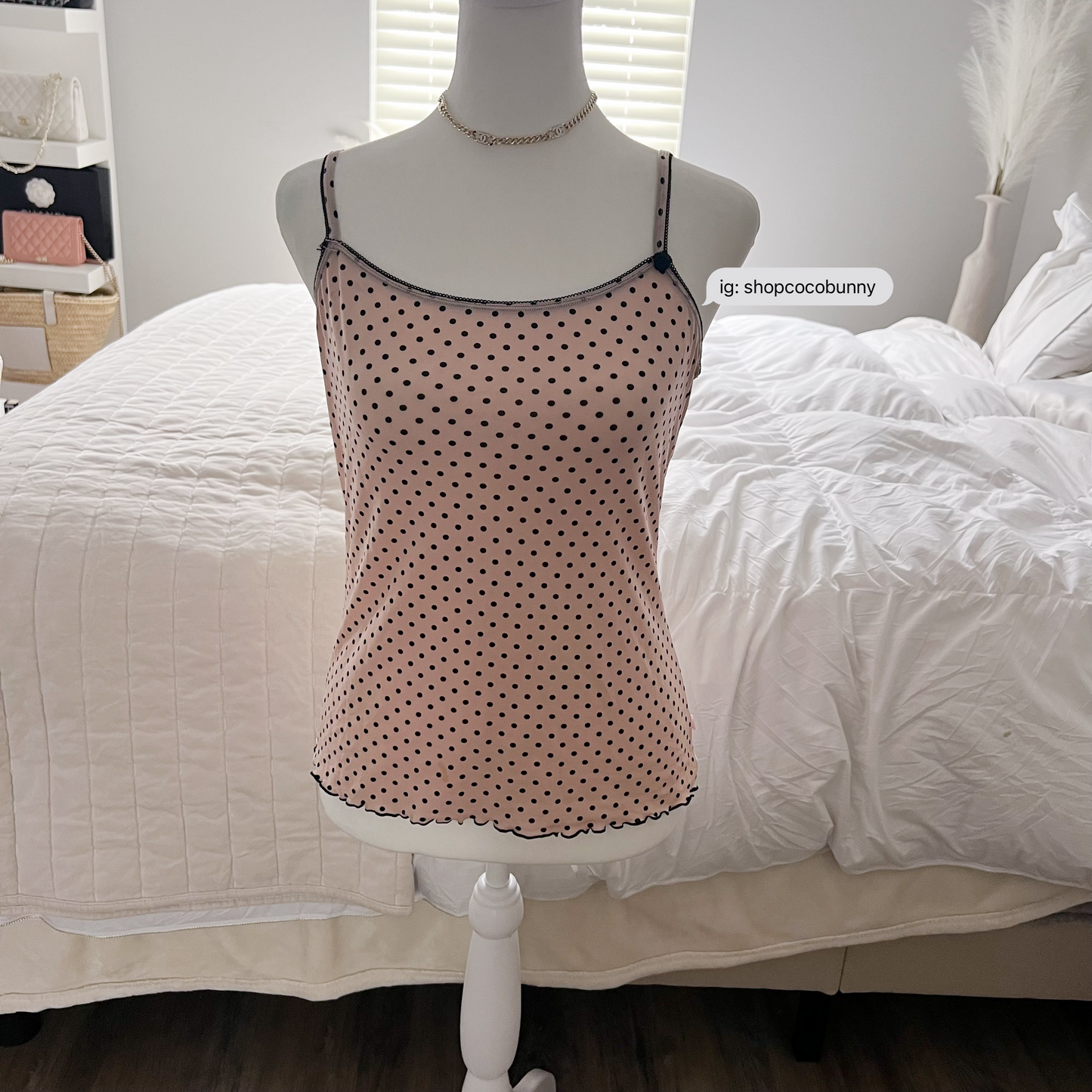 timeless polka dot tank camisole