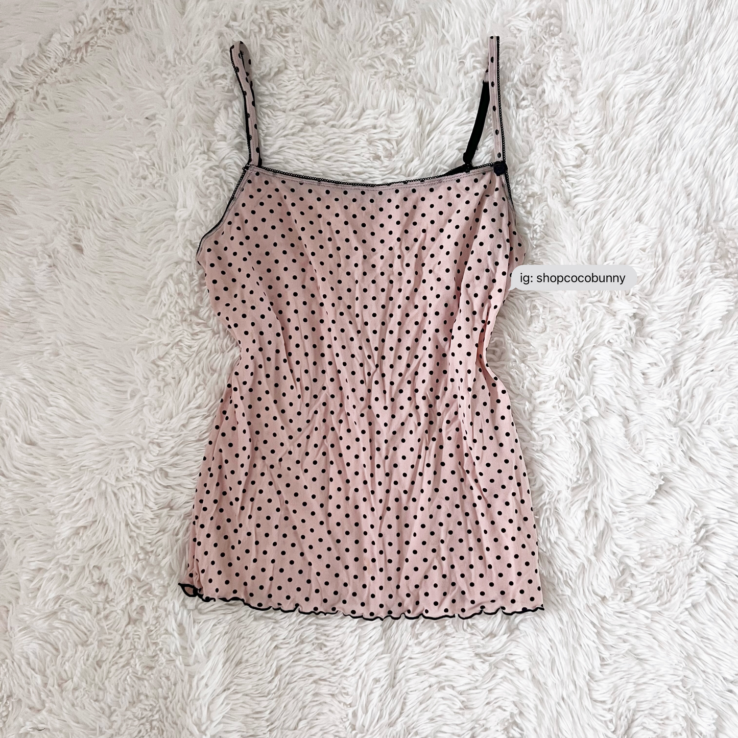 timeless polka dot tank camisole
