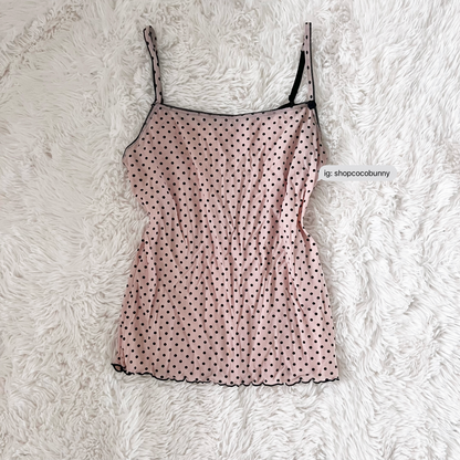 timeless polka dot tank camisole