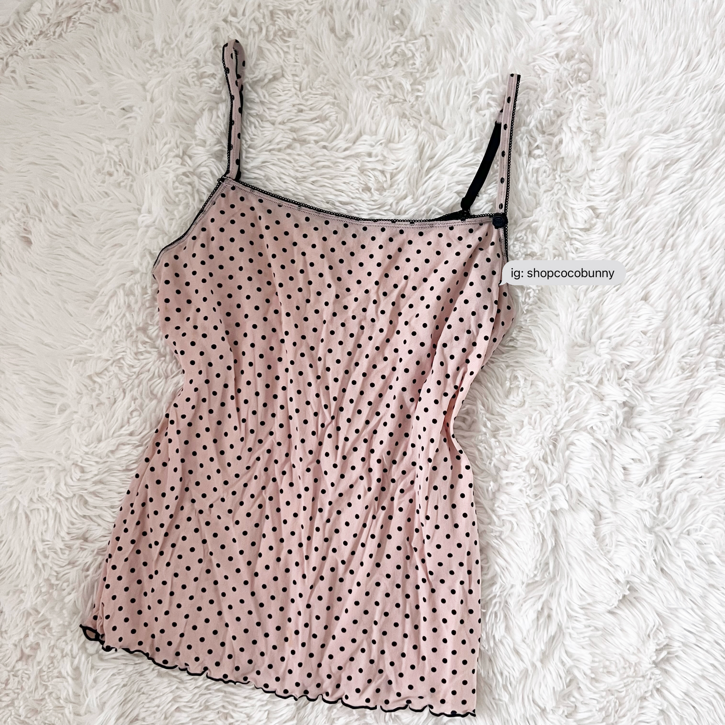 timeless polka dot tank camisole