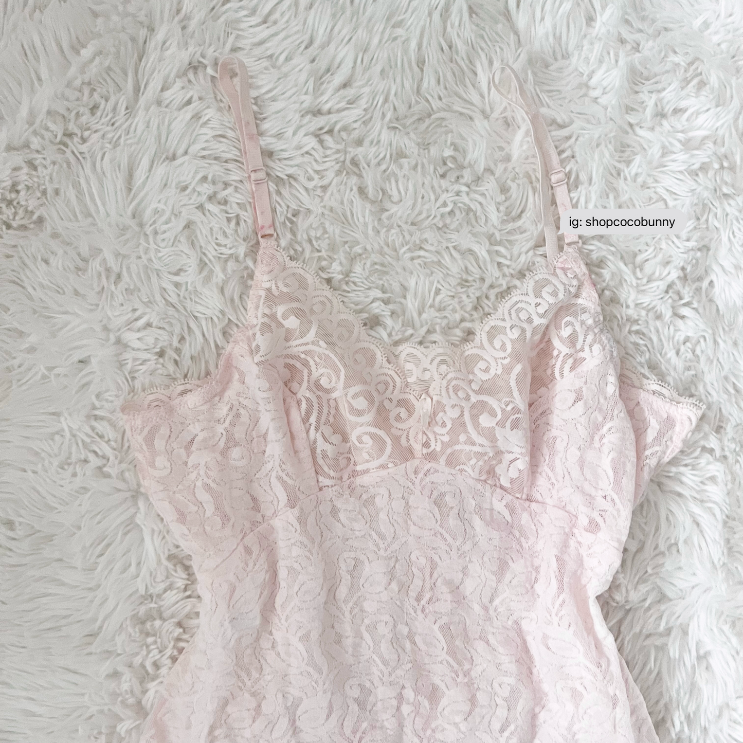baby pink sheer floral lace slip dress