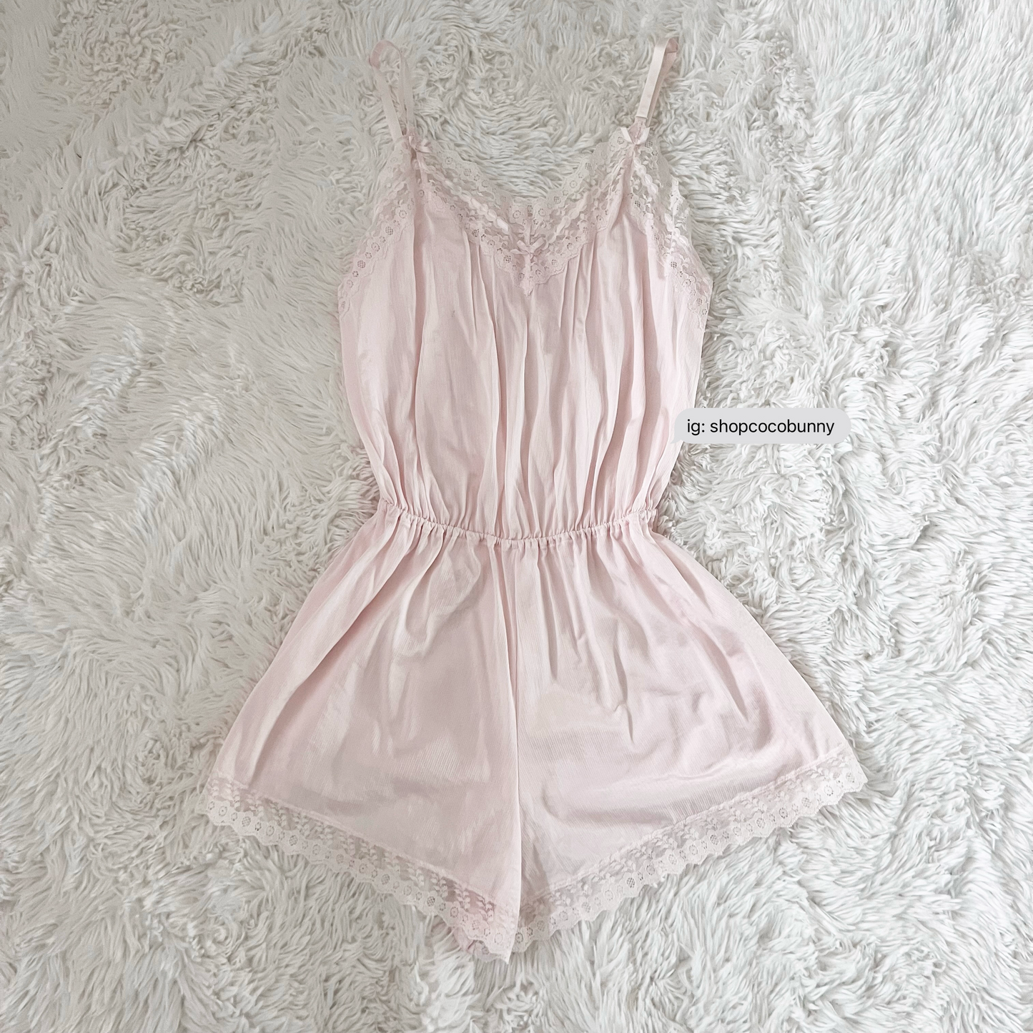 princess pink lace detail romper