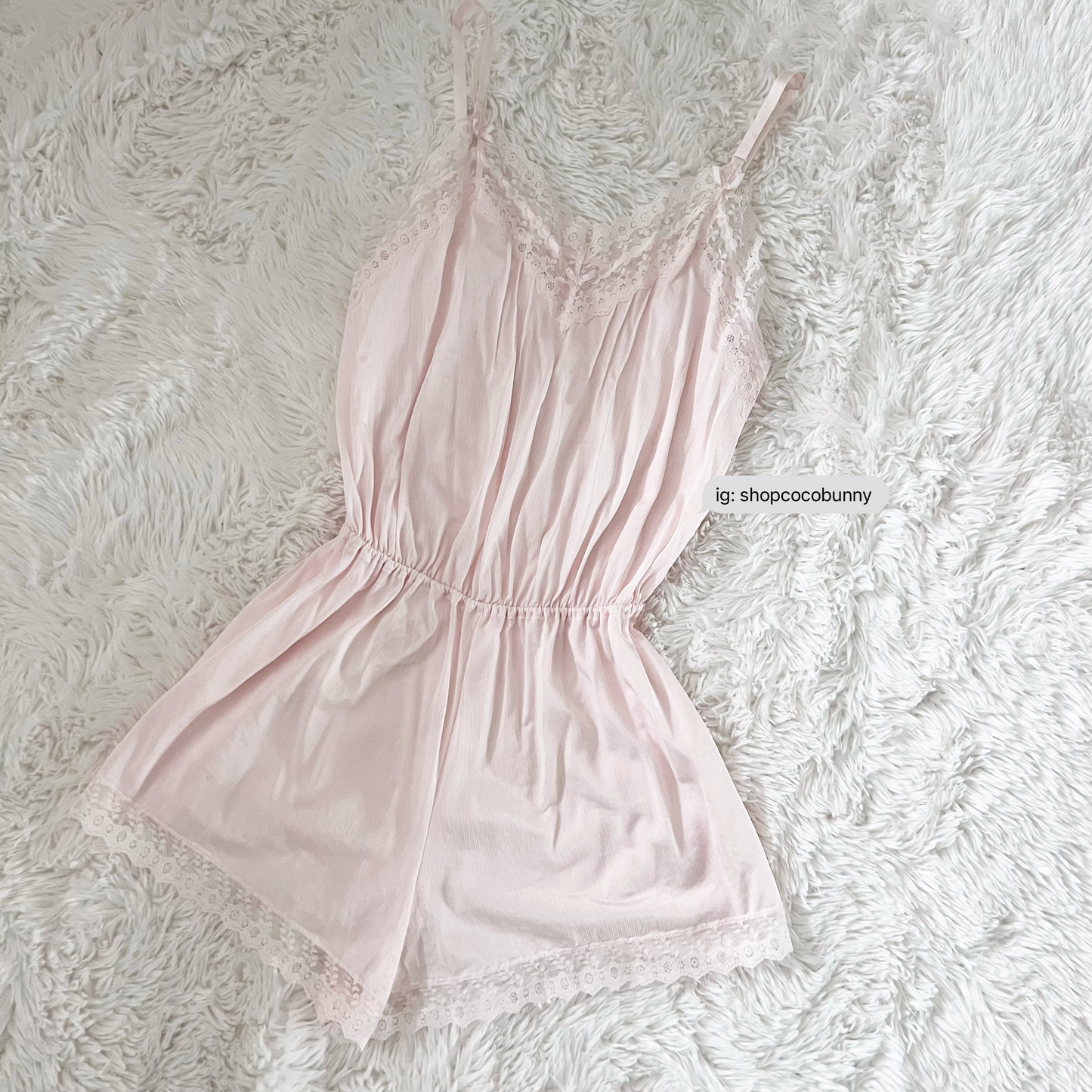 princess pink lace detail romper