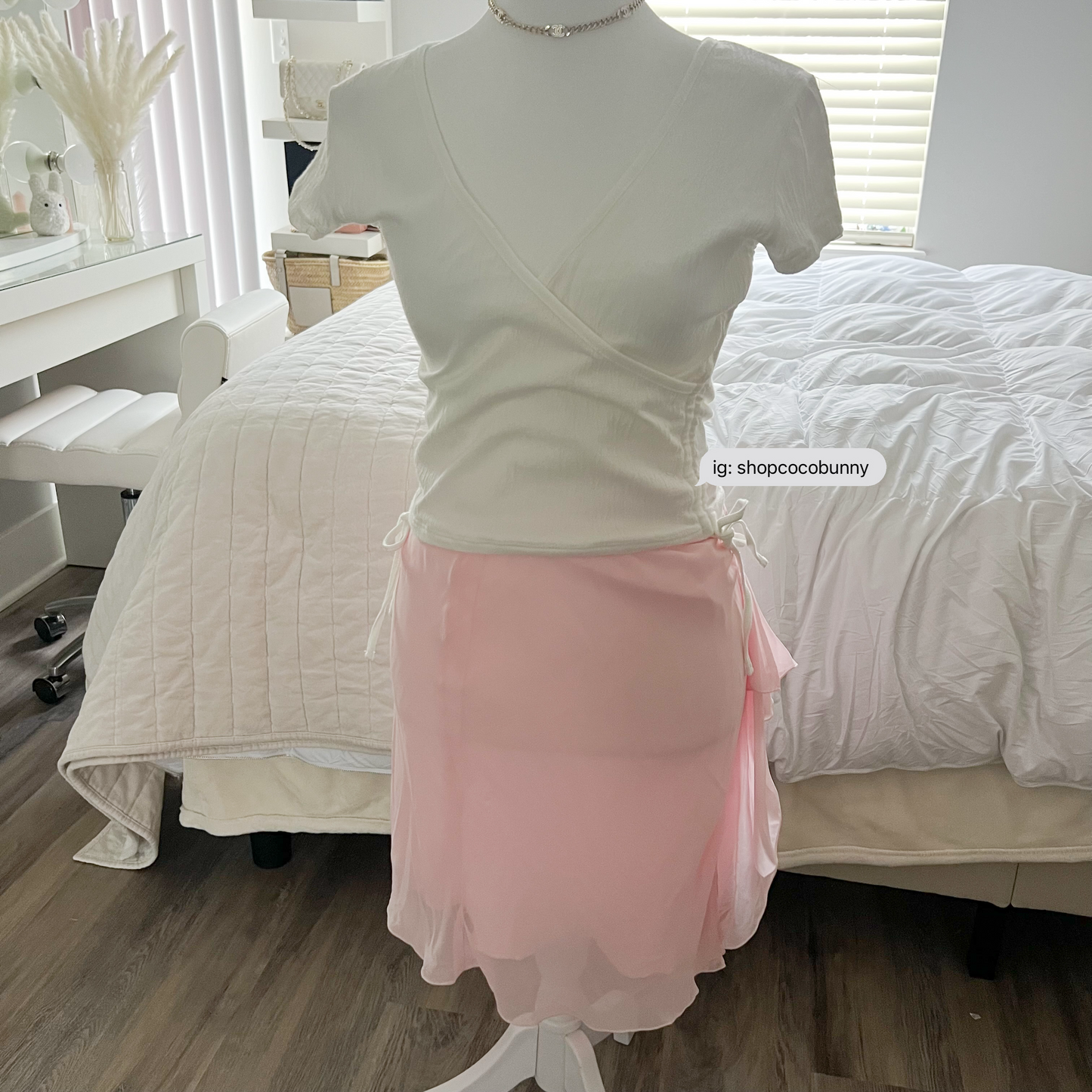 pastel pink mermaid ruffle skirt