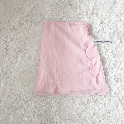 pastel pink mermaid ruffle skirt