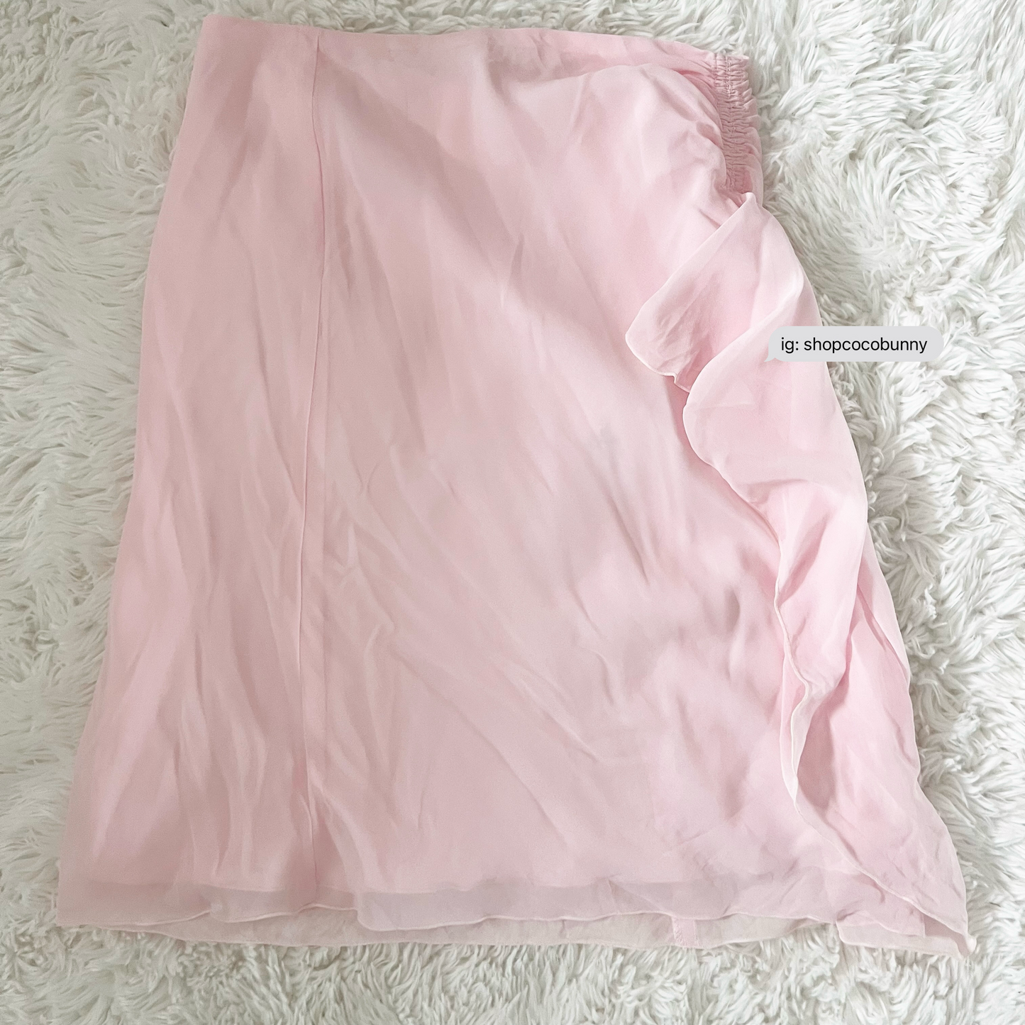 pastel pink mermaid ruffle skirt