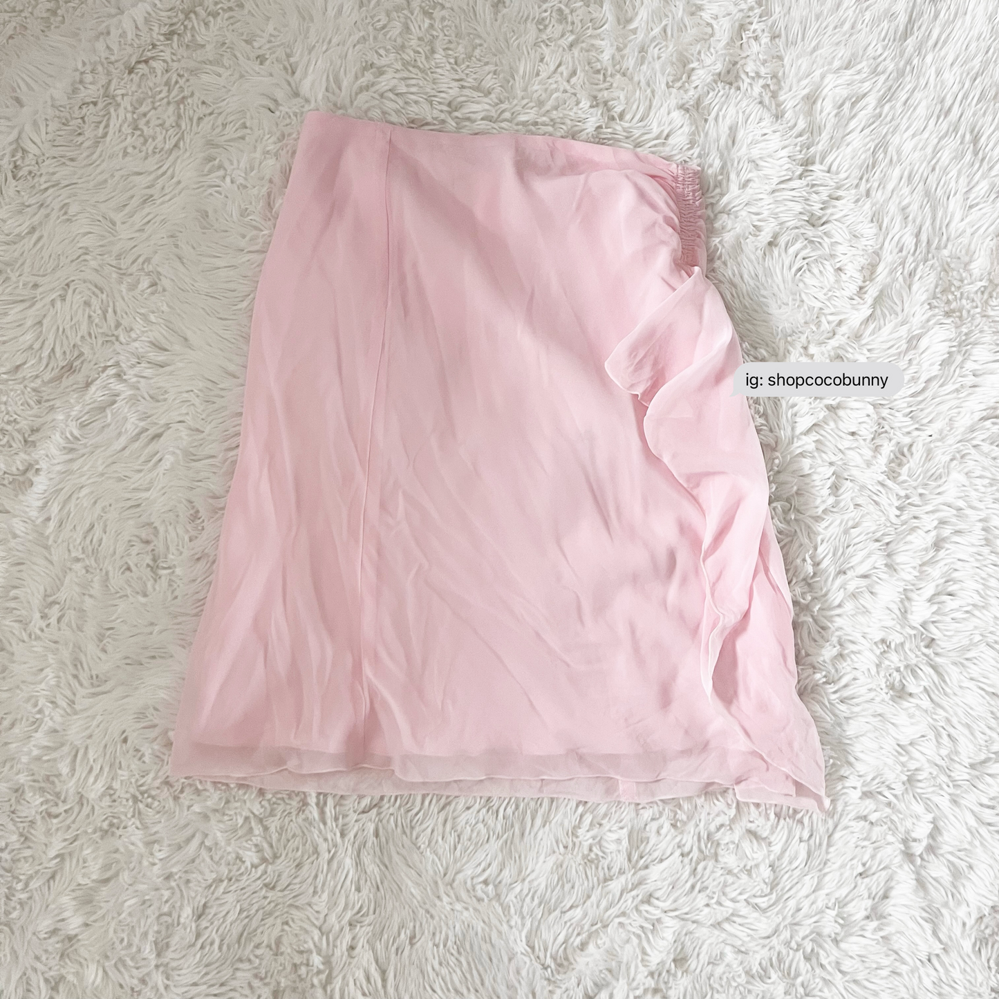 pastel pink mermaid ruffle skirt