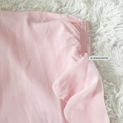 pastel pink mermaid ruffle skirt