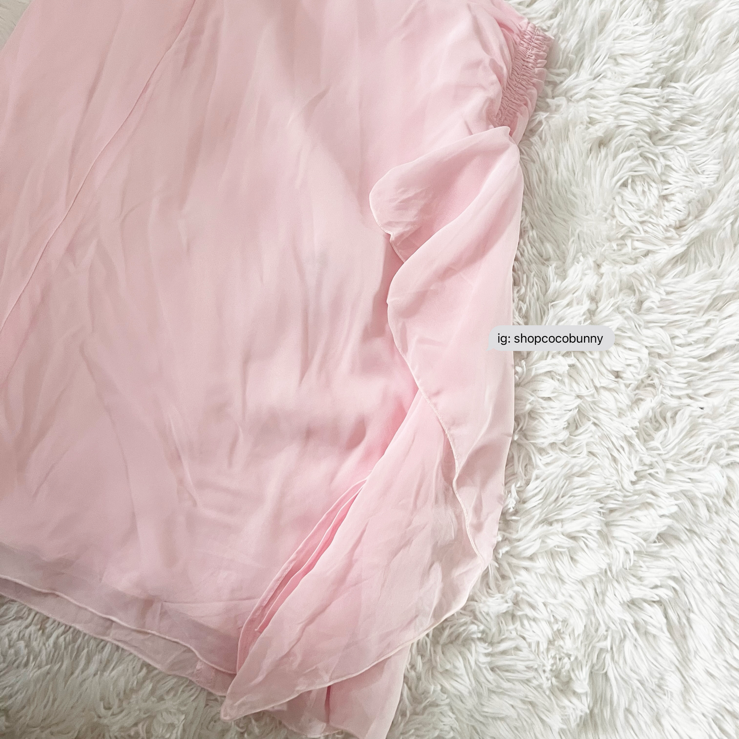 pastel pink mermaid ruffle skirt