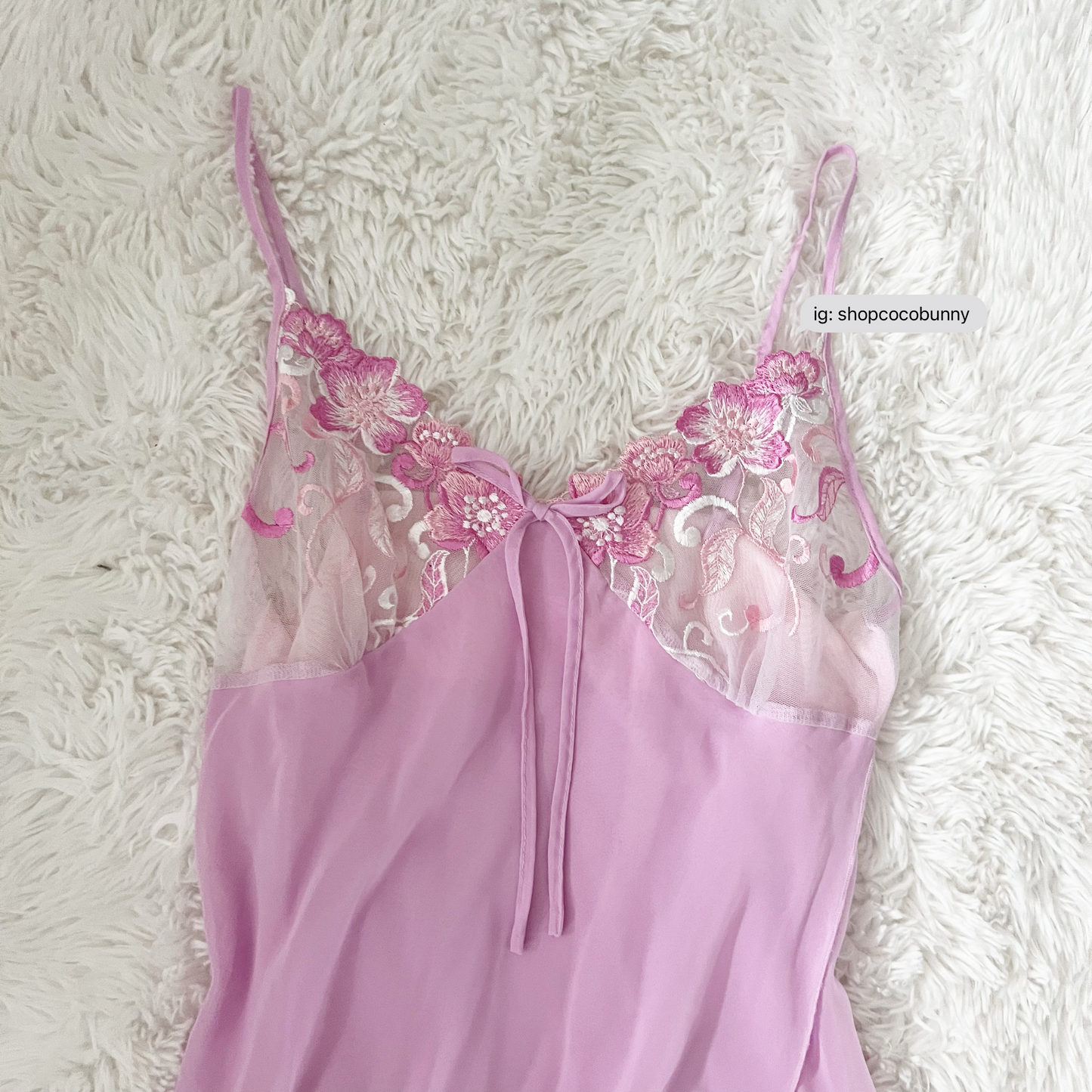 korean brand andre kim floral embroidery slip dress