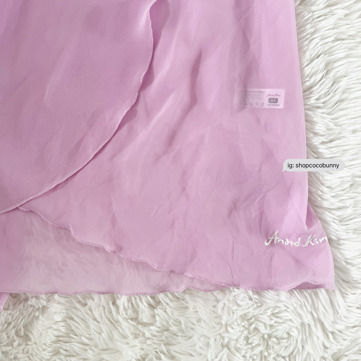 korean brand andre kim floral embroidery slip dress