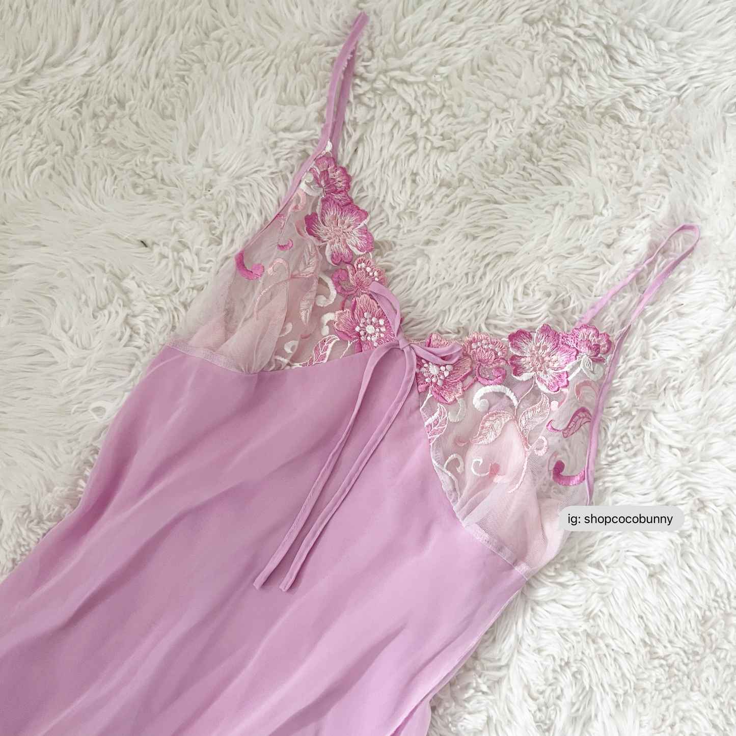 korean brand andre kim floral embroidery slip dress