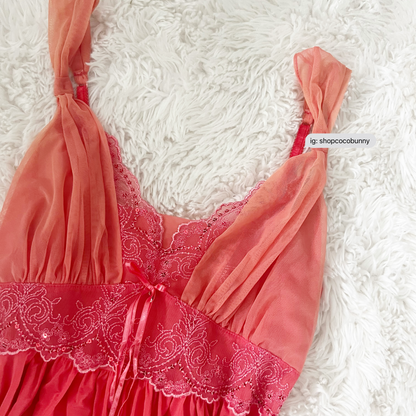 vintage fairy ruffle slip dress