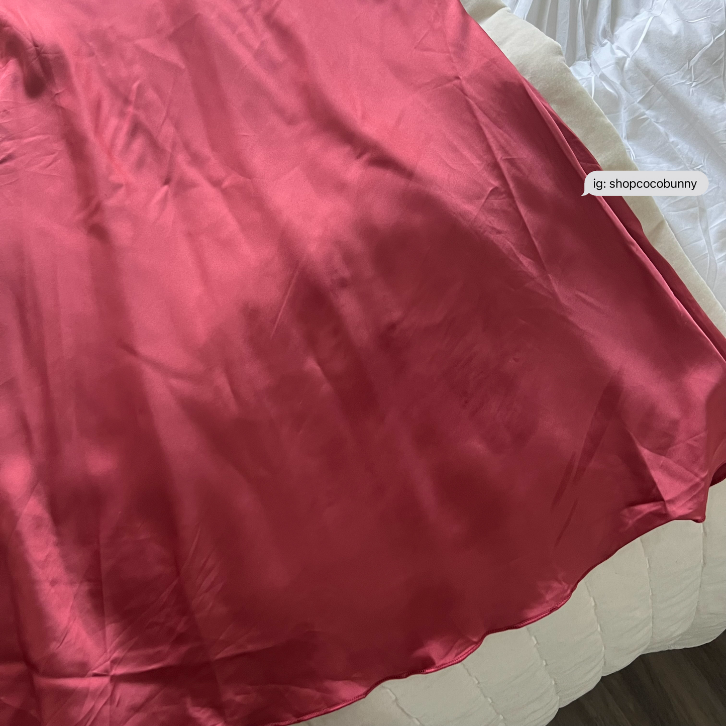 gold lace and red slip dress