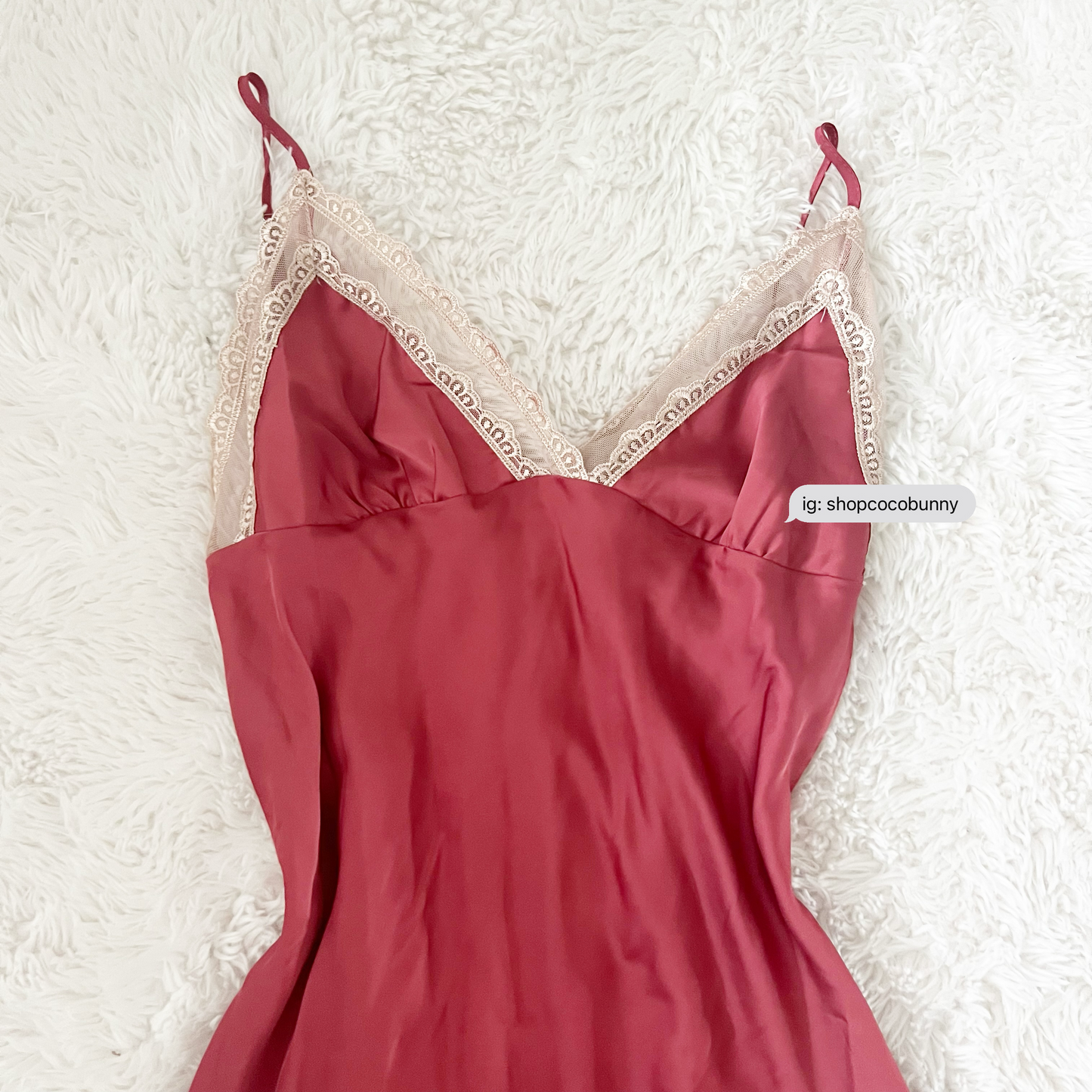 gold lace and red slip dress