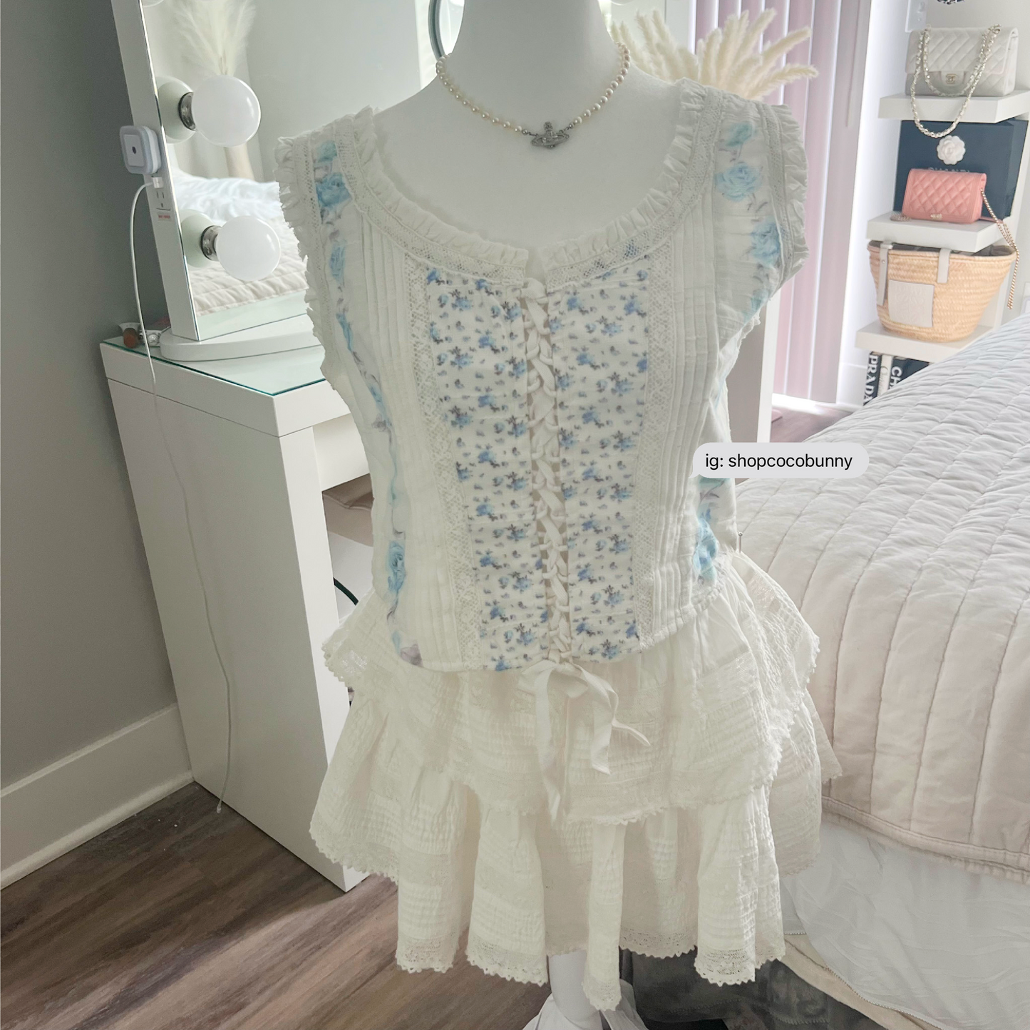 loveshackfancy corvelle cotton bustier top