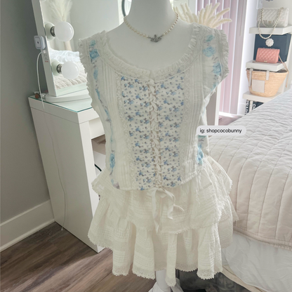 loveshackfancy corvelle cotton bustier top