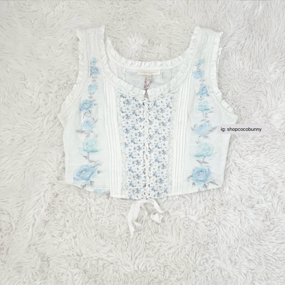 loveshackfancy corvelle cotton bustier top