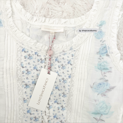 loveshackfancy corvelle cotton bustier top