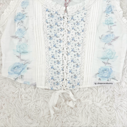 loveshackfancy corvelle cotton bustier top