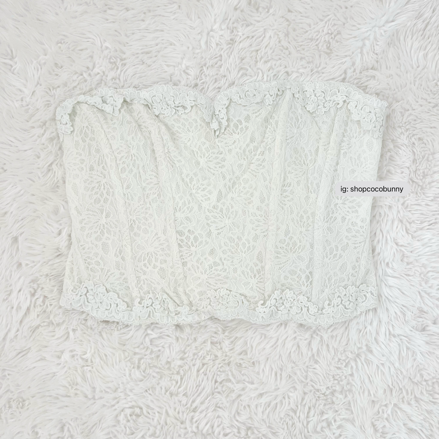 loveshackfancy arno lace bustier top