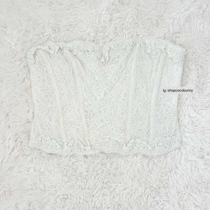 loveshackfancy arno lace bustier top