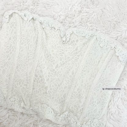 loveshackfancy arno lace bustier top