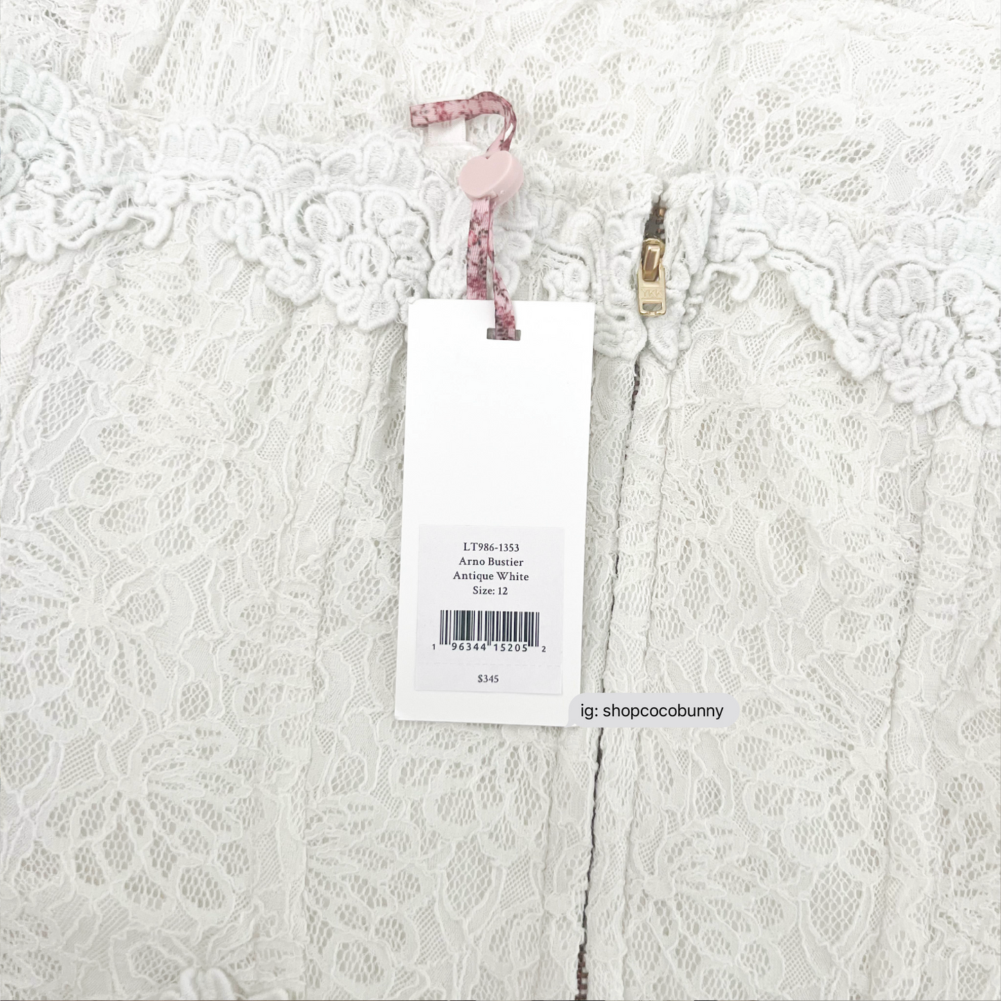 loveshackfancy arno lace bustier top