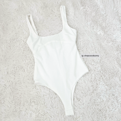 zara white sleeveless square neck bodysuit