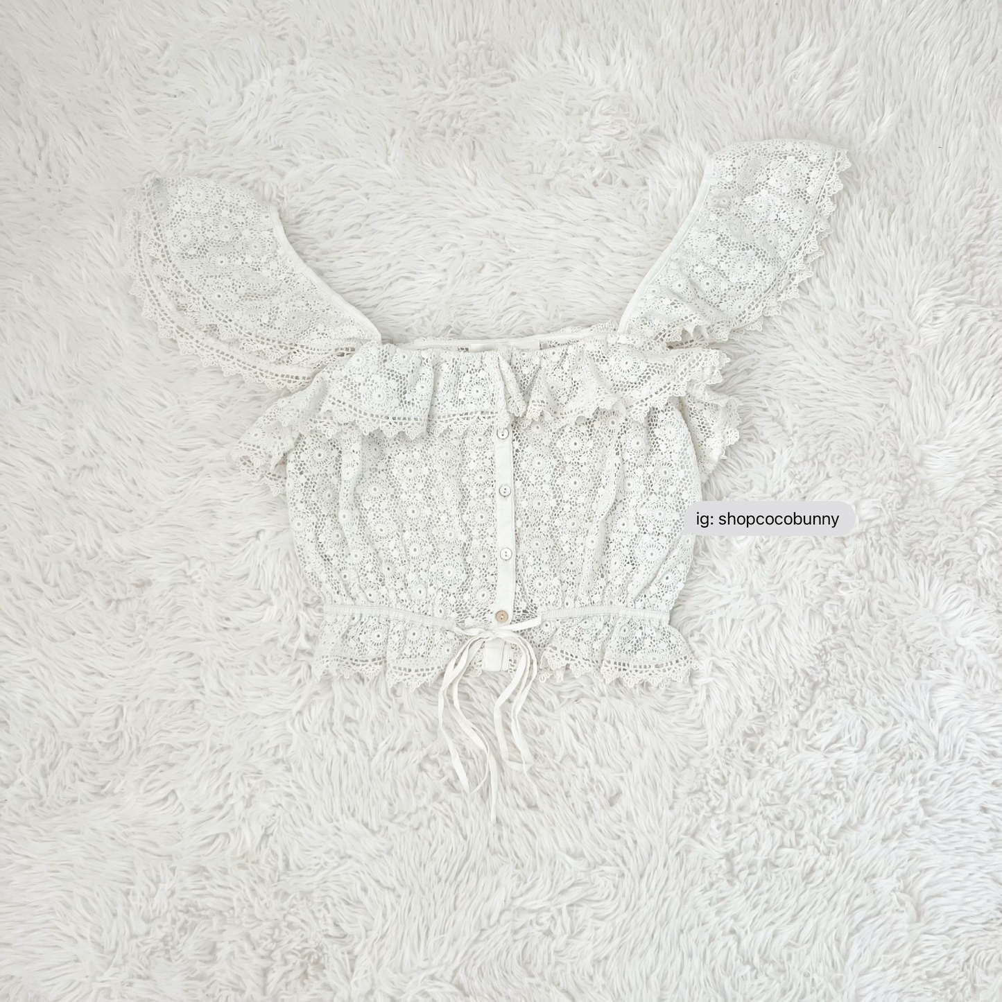 loveshackfancy mia lace top